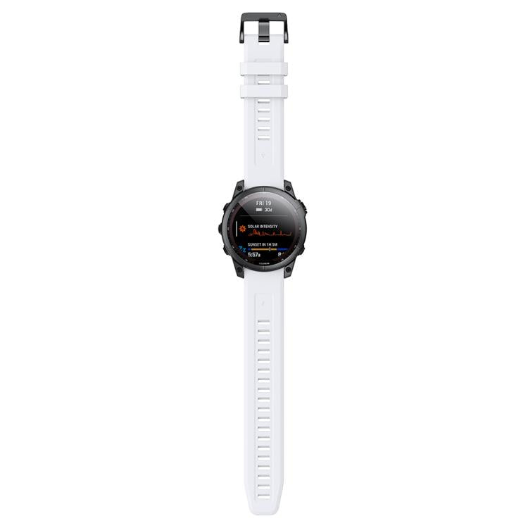 For Garmin QuickFit 26mm Kalebol Ladder Silicone Watch Band(White) - free shipping - PMc TechLife - Order now!