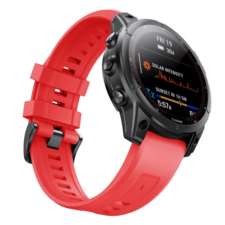 For Garmin QuickFit 26mm Kalebol Ladder Silicone Watch Band(Red) - free shipping - PMc TechLife - Order now!