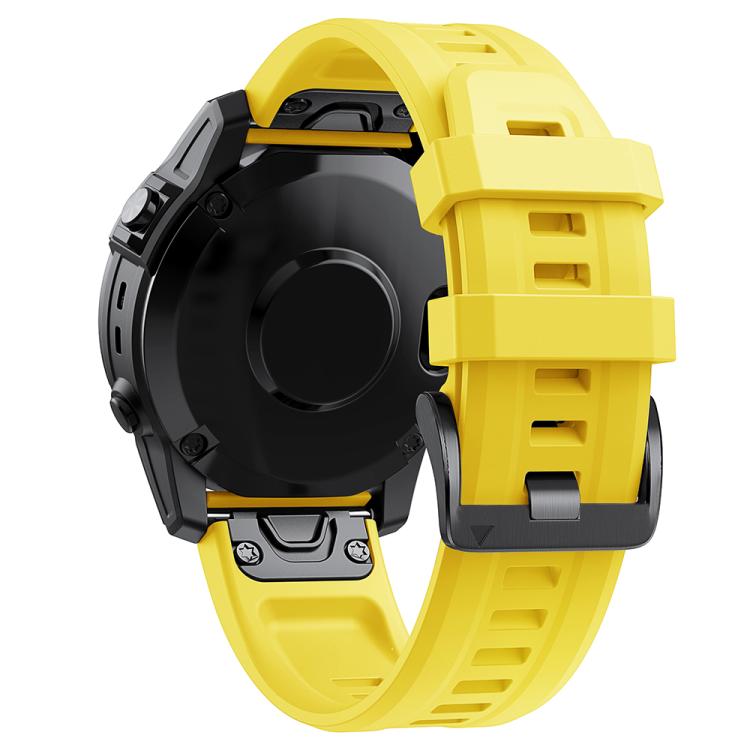 For Garmin QuickFit 26mm Kalebol Ladder Silicone Watch Band(Yellow) - free shipping - PMc TechLife - Order now!
