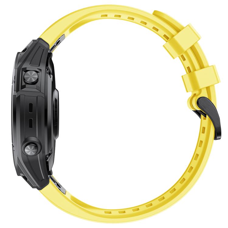 For Garmin QuickFit 26mm Kalebol Ladder Silicone Watch Band(Yellow) - free shipping - PMc TechLife - Order now!