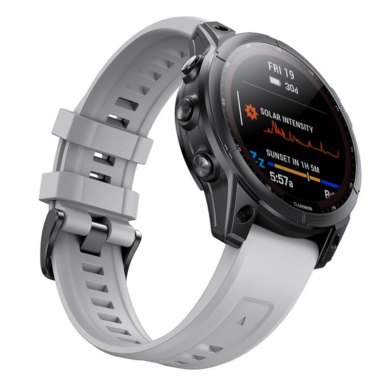 For Garmin QuickFit 26mm Kalebol Ladder Silicone Watch Band(Grey) - free shipping - PMc TechLife - Order now!