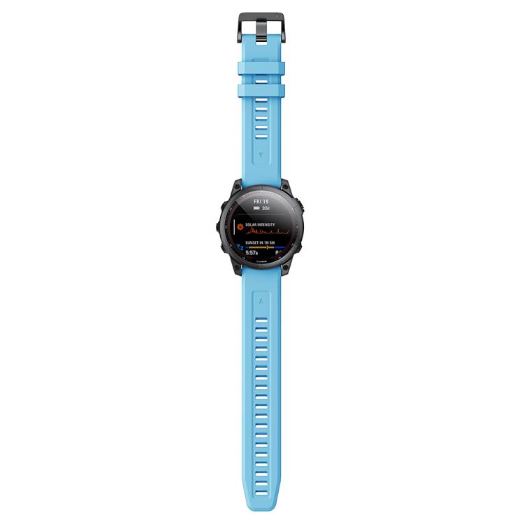 For Garmin QuickFit 26mm Kalebol Ladder Silicone Watch Band(Sky Blue) - free shipping - PMc TechLife - Order now!