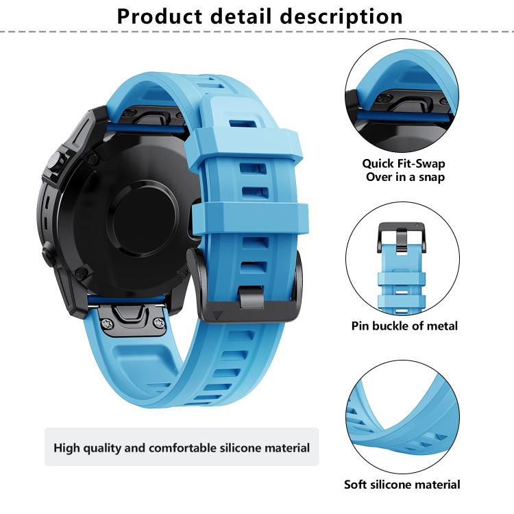 For Garmin QuickFit 26mm Kalebol Ladder Silicone Watch Band(White) - free shipping - PMc TechLife - Order now!