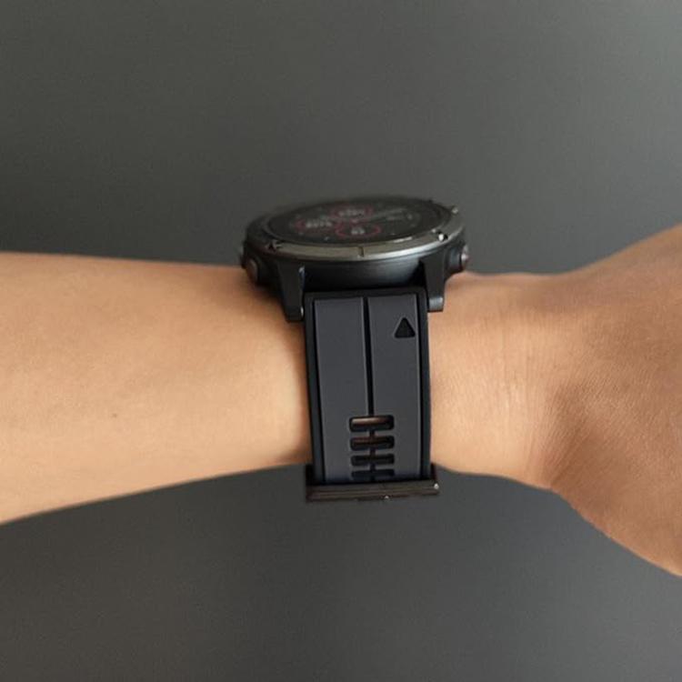 For Garmin QuickFit 22mm Kalebol Two-color Pin Silicone Watch Band(Orange Black) - free shipping - PMc TechLife - Order now!