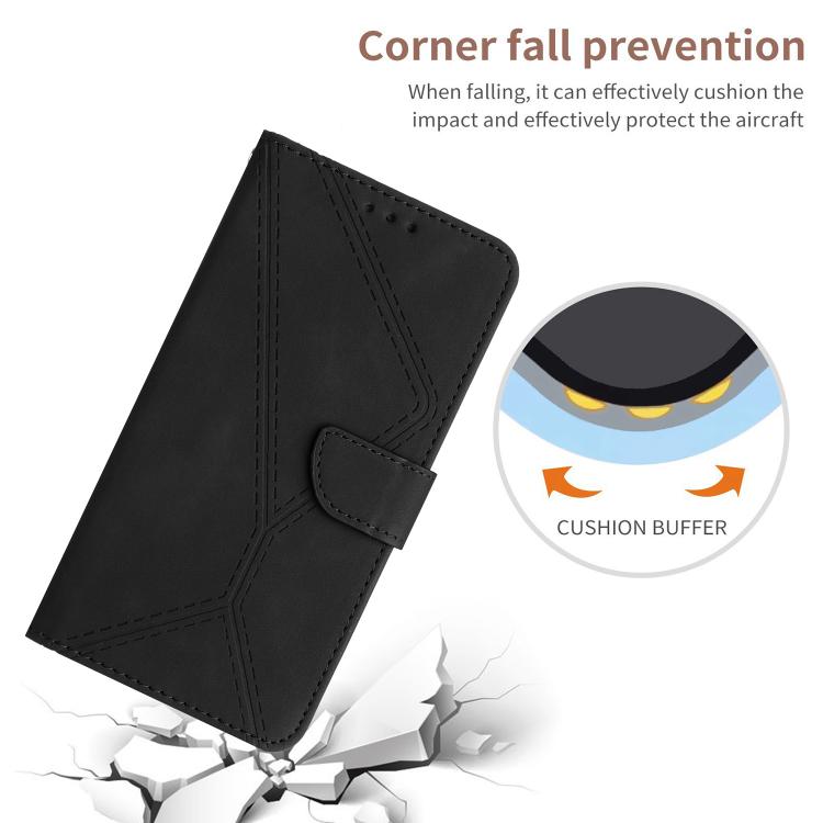 For Tecno Spark 40 Pro+ 4G Stitching Embossed Leather Phone Case(Black) - free shipping - PMC TechLife - Order now!