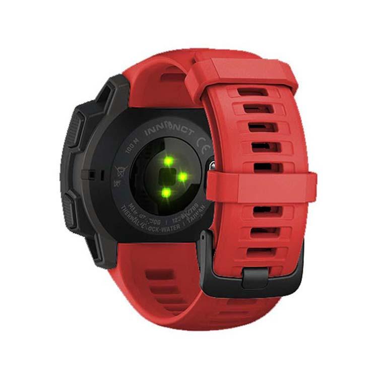 For Garmin Instinct 22mm Kalebol Steel Buckle Silicone Watch Band(Red) - free shipping - PMc TechLife - Order now!