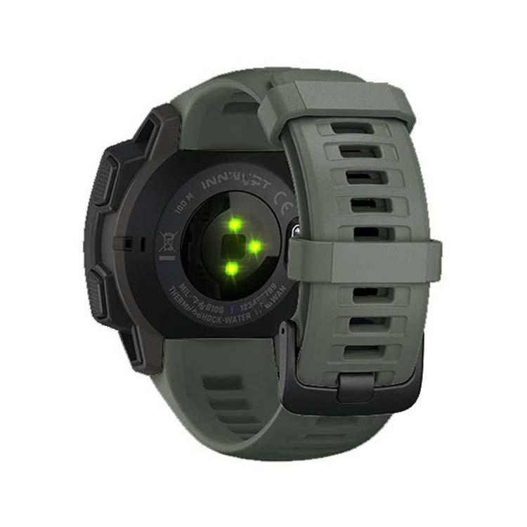 For Garmin Instinct 22mm Kalebol Steel Buckle Silicone Watch Band(Army Green) - free shipping - PMc TechLife - Order now!