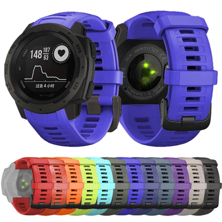 For Garmin Instinct 22mm Kalebol Steel Buckle Silicone Watch Band(Red) - free shipping - PMc TechLife - Order now!