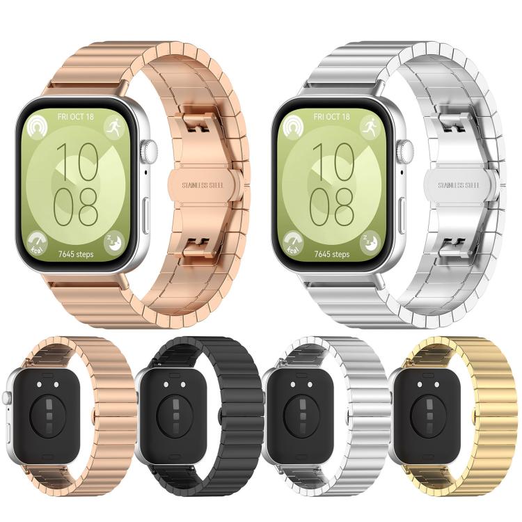 For Huawei Watch Fit3 Kalebol Solid Stainless Steel Strap(Gold) - free shipping - PMC TechLife - Order now!