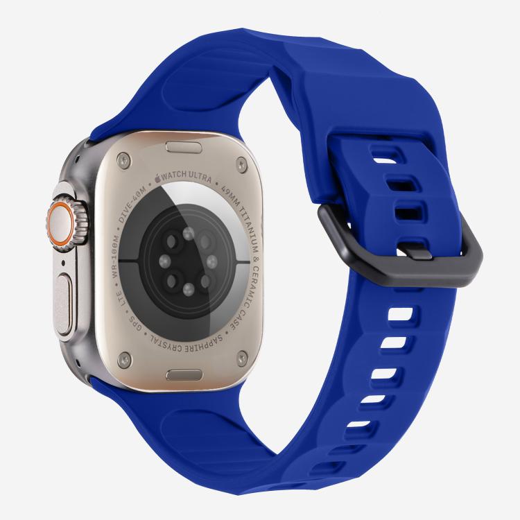 For Apple Watch 46mm / 49mm / 45mm / 44mm Kalebol Ripple Sports Silicone Strap(Royal Blue) - Watch Bands by Kalebol | Online Shopping South Africa | PMC TechLife | Buy Now Pay Later Mobicred