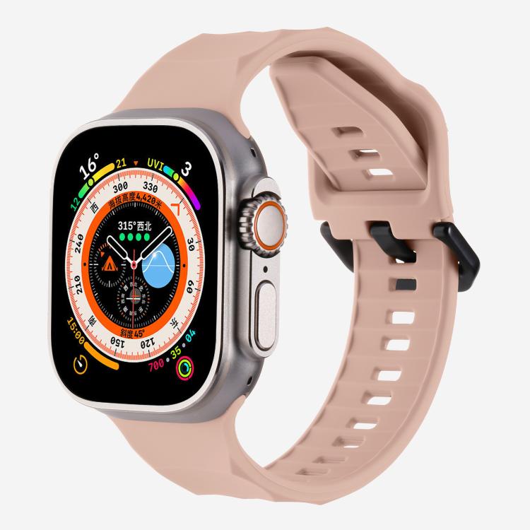 For Apple Watch 46mm / 49mm / 45mm / 44mm Kalebol Ripple Sports Silicone Strap(Pink Sand) - Watch Bands by Kalebol | Online Shopping South Africa | PMC TechLife | Buy Now Pay Later Mobicred