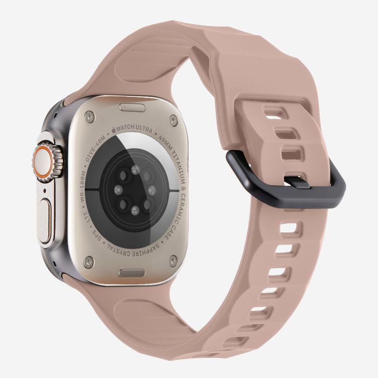 For Apple Watch 46mm / 49mm / 45mm / 44mm Kalebol Ripple Sports Silicone Strap(Pink Sand) - Watch Bands by Kalebol | Online Shopping South Africa | PMC TechLife | Buy Now Pay Later Mobicred