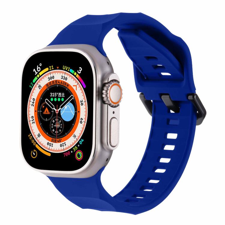 For Apple Watch 42mm / 41mm / 40mm / 38mm Kalebol Ripple Sports Silicone Strap(Royal Blue) - Watch Bands by Kalebol | Online Shopping South Africa | PMC TechLife | Buy Now Pay Later Mobicred