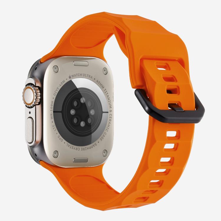 For Apple Watch 42mm / 41mm / 40mm / 38mm Kalebol Ripple Sports Silicone Strap(Orange) - Watch Bands by Kalebol | Online Shopping South Africa | PMC TechLife | Buy Now Pay Later Mobicred