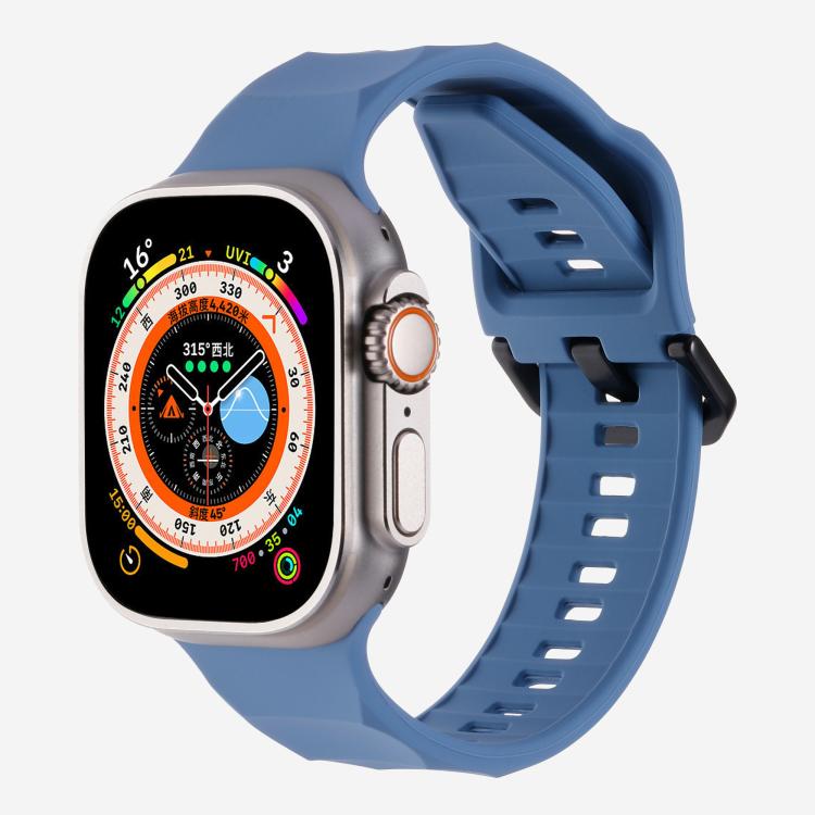 For Apple Watch 42mm / 41mm / 40mm / 38mm Kalebol Ripple Sports Silicone Strap(Light Blue) - Watch Bands by Kalebol | Online Shopping South Africa | PMC TechLife | Buy Now Pay Later Mobicred