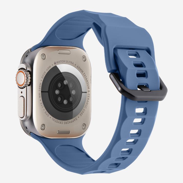 For Apple Watch 42mm / 41mm / 40mm / 38mm Kalebol Ripple Sports Silicone Strap(Light Blue) - Watch Bands by Kalebol | Online Shopping South Africa | PMC TechLife | Buy Now Pay Later Mobicred