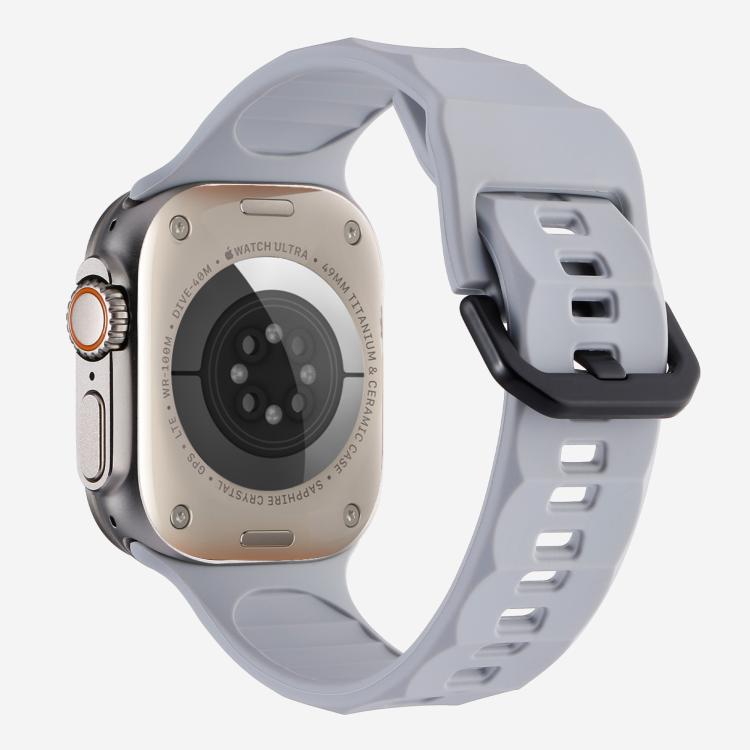 For Apple Watch 42mm / 41mm / 40mm / 38mm Kalebol Ripple Sports Silicone Strap(Space Grey) - Watch Bands by Kalebol | Online Shopping South Africa | PMC TechLife | Buy Now Pay Later Mobicred