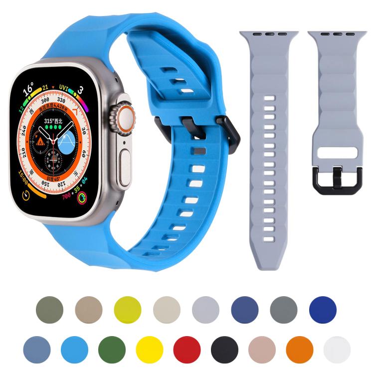 For Apple Watch 42mm / 41mm / 40mm / 38mm Kalebol Ripple Sports Silicone Strap(Royal Blue) - Watch Bands by Kalebol | Online Shopping South Africa | PMC TechLife | Buy Now Pay Later Mobicred