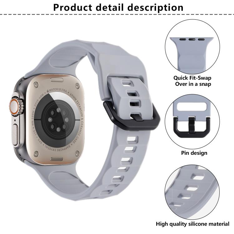 For Apple Watch 46mm / 49mm / 45mm / 44mm Kalebol Ripple Sports Silicone Strap(Royal Blue) - Watch Bands by Kalebol | Online Shopping South Africa | PMC TechLife | Buy Now Pay Later Mobicred