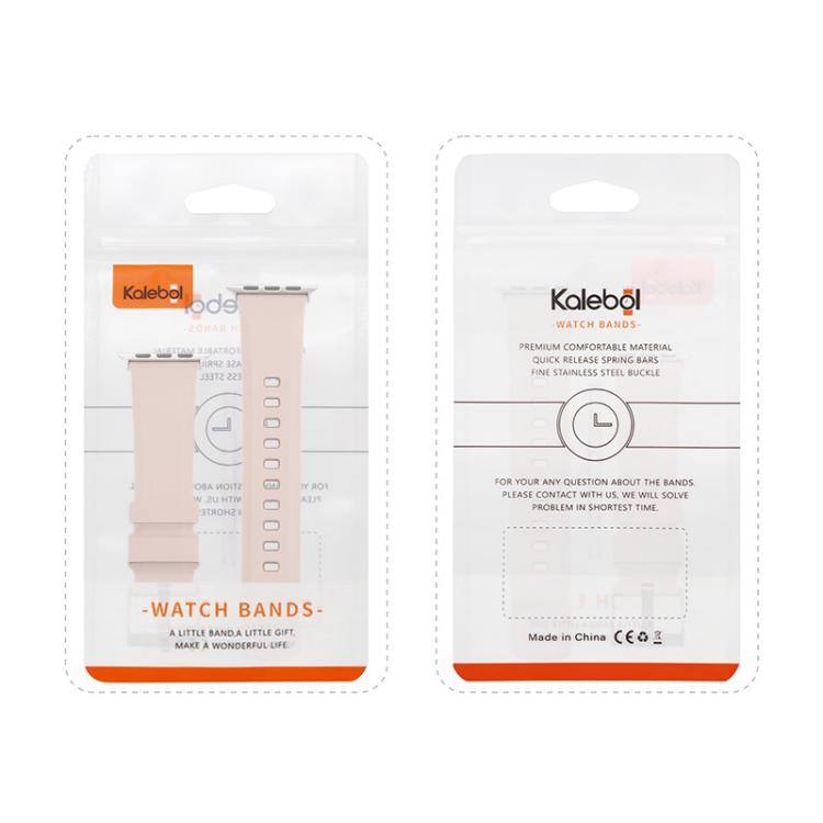 For Apple Watch 42mm / 41mm / 40mm / 38mm Kalebol Contrast Two-tone Silicone Strap(Orange) - Watch Bands by Kalebol | Online Shopping South Africa | PMC TechLife | Buy Now Pay Later Mobicred