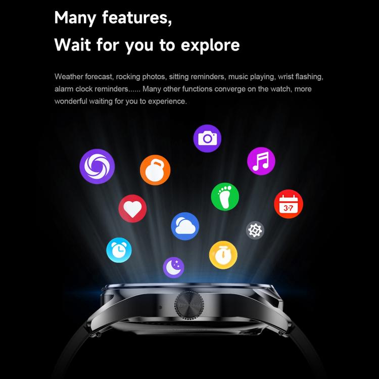 D9 1.46 inch 2 in 1 Bluetooth Earphone Smart Watch, Support Bluetooth Call / NFC / Heart Rate(Black) - free shipping - PMC TechLife - Order now!