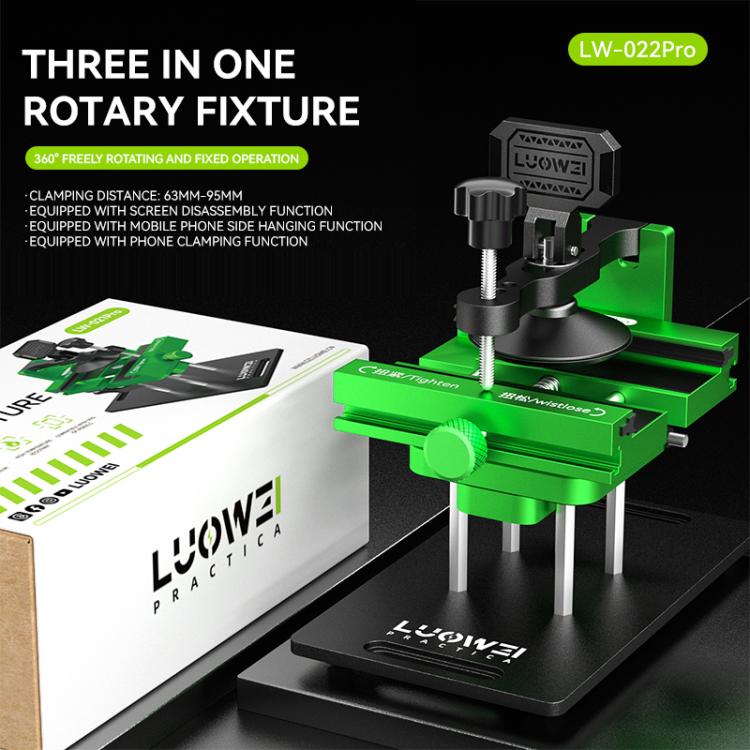 LUOWEI LW-022Pro 2  in 1 Universal 360 Rotating Phone Back Cover Separation Fixture - free shipping - PMC TechLife - Order now!