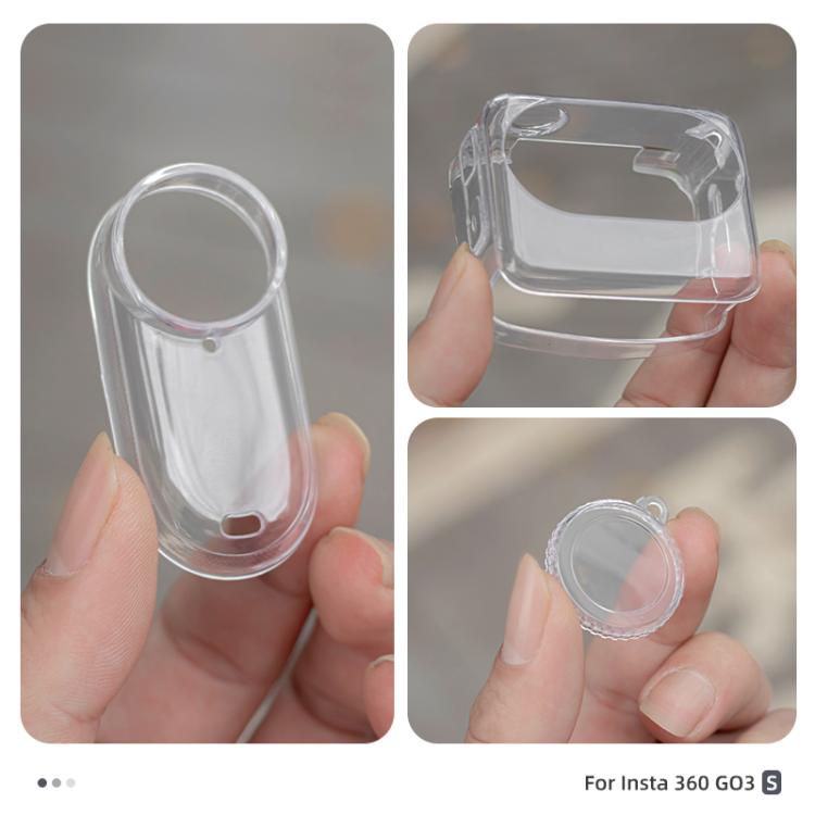 For Insta360 GO 3S Body Soft TPU Protective Case with Lens Cover(Transparent) - free shipping - PMC TechLife - Order now!