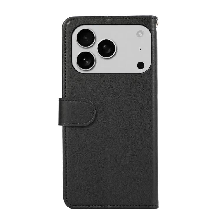 For iPhone 17 Pro ABEEL Delicate Texture Splicing RFID Leather Phone Case(Black) - free shipping - PMc TechLife - Order now!