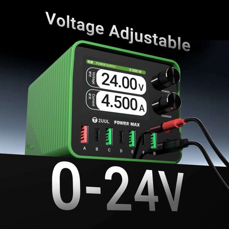 2UUL PC01 POWER MAX 200W Multi-Port Charger Adjustable Voltage Power Supply, Plug:US Plug - free shipping - PMC TechLife - Order now!