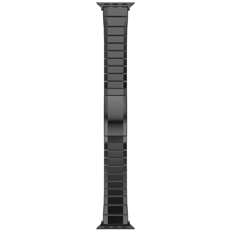 For Apple Watch 46mm / 49mm / 45mm / 44mm One-Bead Pure Titanium Buckle Watch Band(Black) - Watch Bands by PMc TechLife | Online Shopping South Africa | PMc TechLife | Buy Now Pay Later Mobicred