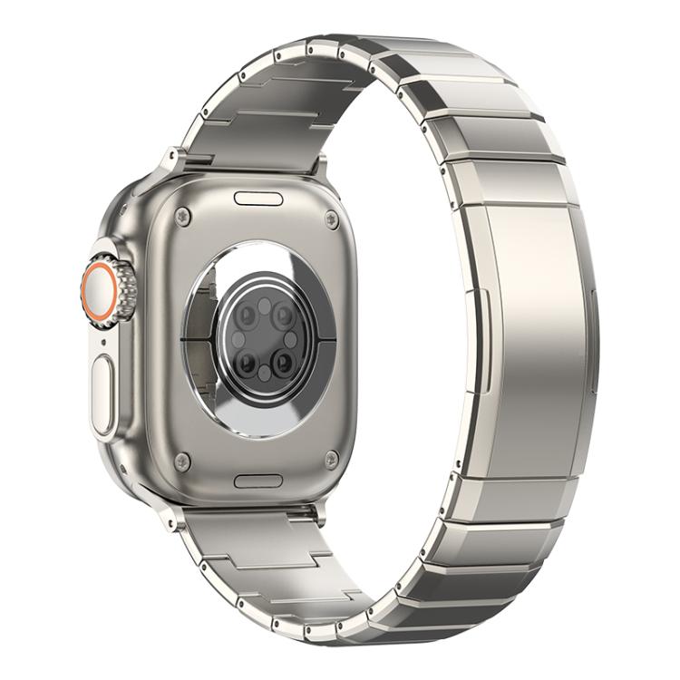 For Apple Watch 46mm / 49mm / 45mm / 44mm One-Bead Pure Titanium Buckle Watch Band(Titanium) - free shipping - PMc TechLife - Order now!