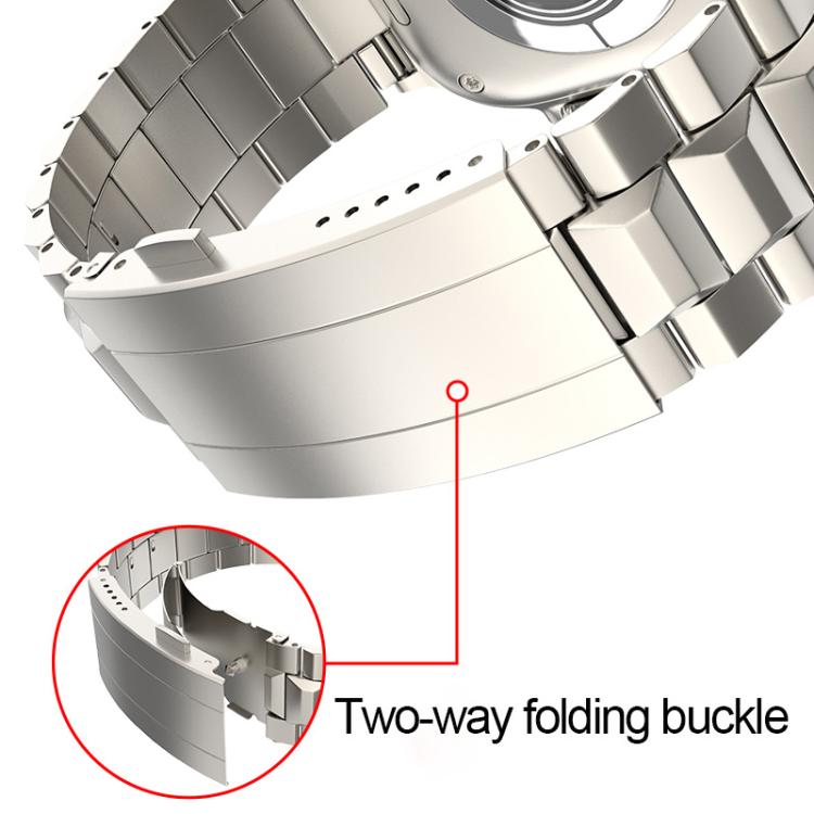 For Apple Watch 46mm / 49mm / 45mm / 44mm T-shaped Turtle Buckle Detachable Titanium Watch Band(Grey Gold) - free shipping - PMc TechLife - Order now!