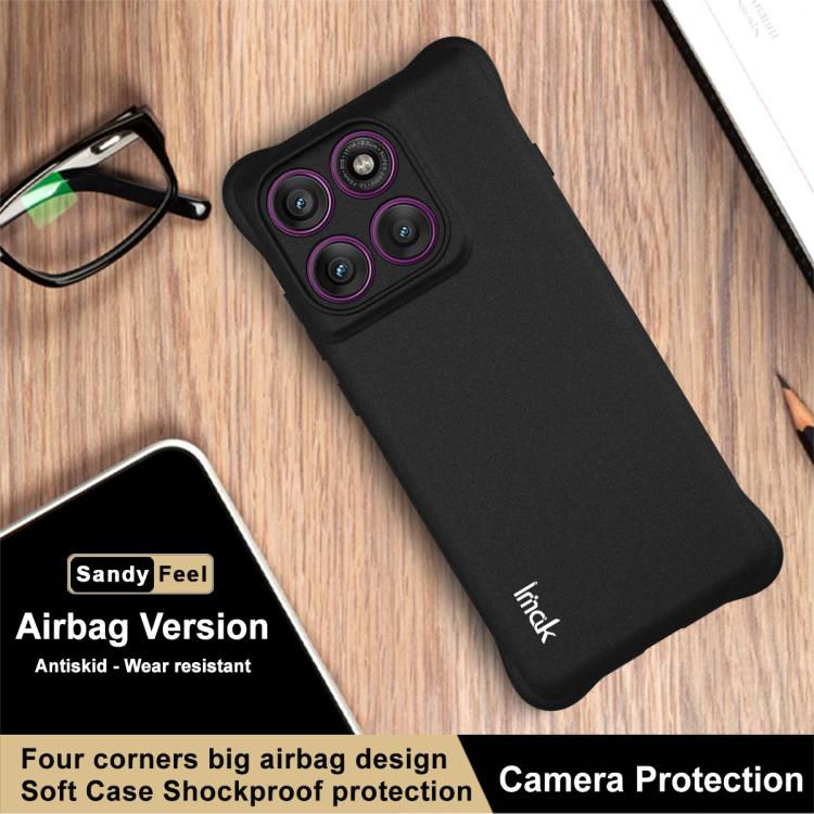 For Motorola Edge 60 Pro imak Shockproof Airbag TPU Phone Case(Matte Black) - free shipping - PMC TechLife - Order now!