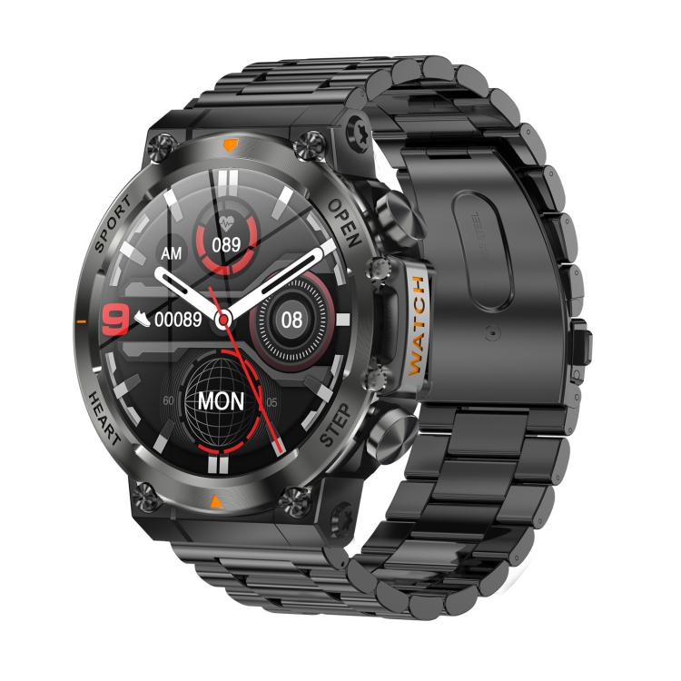 AK61 BT Call Smart Watch, Support Blood Pressure / Heart Rate / Sports Health Monitoring Fitness Tracker(Black Steel) - free shipping - PMC TechLife - Order now!