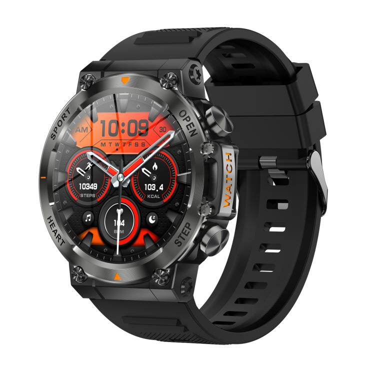 AK61 BT Call Smart Watch, Support Blood Pressure / Heart Rate / Sports Health Monitoring Fitness Tracker(Black Silicone) - free shipping - PMC TechLife - Order now!