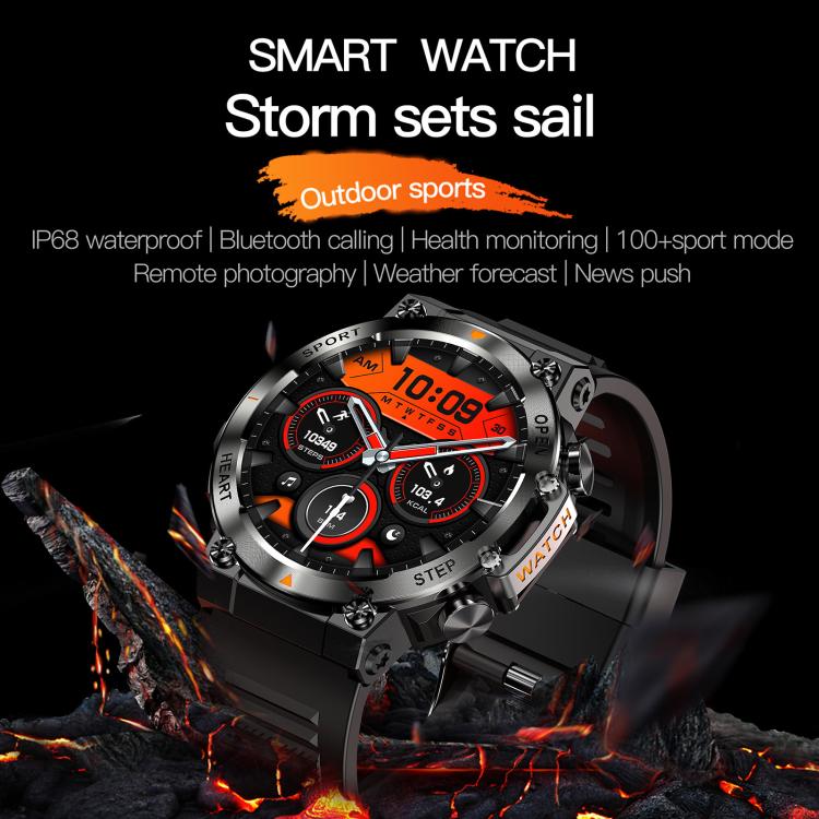 AK61 BT Call Smart Watch, Support Blood Pressure / Heart Rate / Sports Health Monitoring Fitness Tracker(Black Steel) - free shipping - PMC TechLife - Order now!