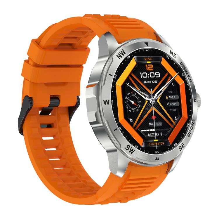 AK77 BT Call Smart Watch, Support Blood Oxygen / Blood Pressure / Heart Rate / Sports Health Monitoring Fitness Tracker(Orange Silicone) - free shipping - PMC TechLife - Order now!