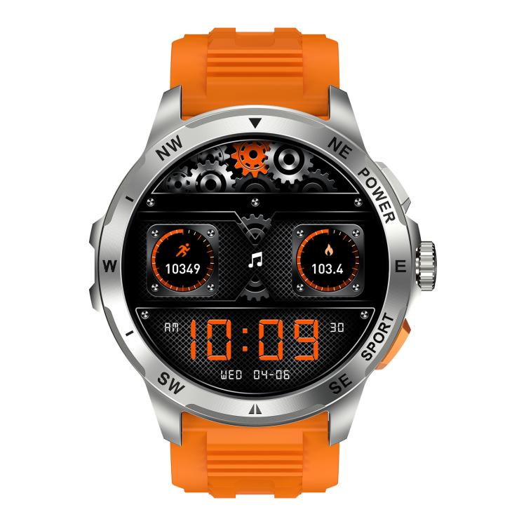 AK77 BT Call Smart Watch, Support Blood Oxygen / Blood Pressure / Heart Rate / Sports Health Monitoring Fitness Tracker(Orange Silicone) - free shipping - PMC TechLife - Order now!