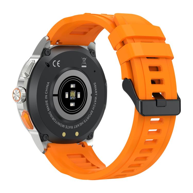 AK77 BT Call Smart Watch, Support Blood Oxygen / Blood Pressure / Heart Rate / Sports Health Monitoring Fitness Tracker(Orange Silicone) - free shipping - PMC TechLife - Order now!