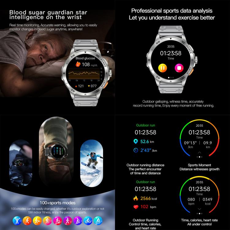 AK77 BT Call Smart Watch, Support Blood Oxygen / Blood Pressure / Heart Rate / Sports Health Monitoring Fitness Tracker(Black Silicone) - free shipping - PMC TechLife - Order now!