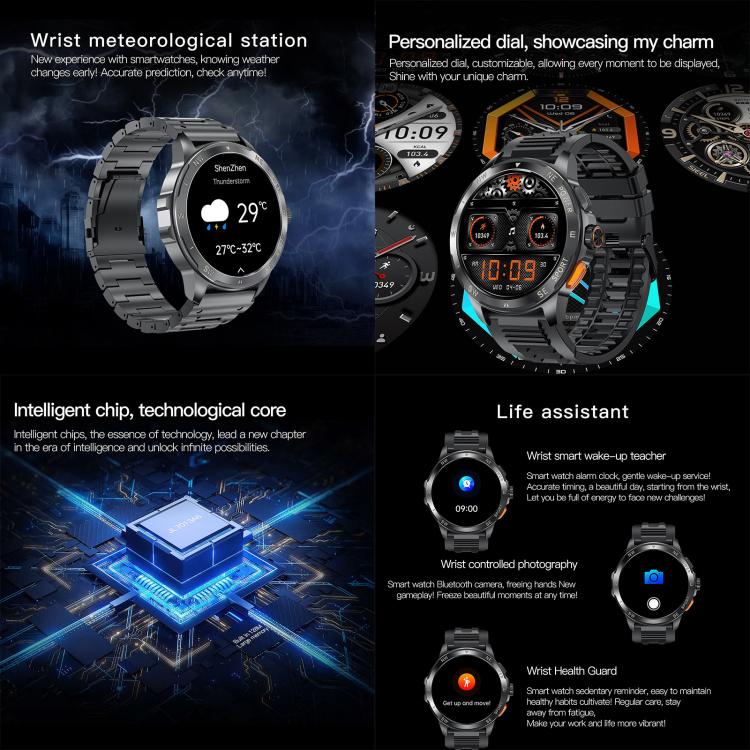AK77 BT Call Smart Watch, Support Blood Oxygen / Blood Pressure / Heart Rate / Sports Health Monitoring Fitness Tracker(Orange Silicone) - free shipping - PMC TechLife - Order now!