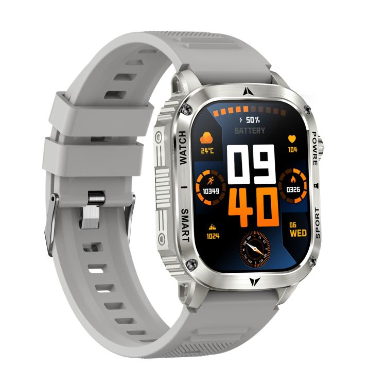 AK80 BT Call Smart Watch, Support Blood Oxygen / Blood Pressure / Heart Rate / Sports Health Monitoring Fitness Tracker(Grey Silicone) - free shipping - PMC TechLife - Order now!