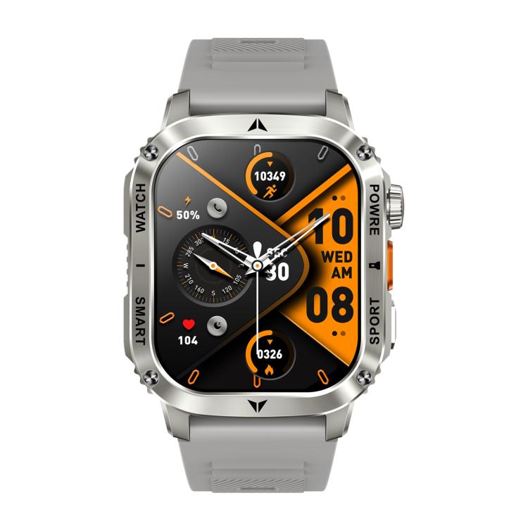 AK80 BT Call Smart Watch, Support Blood Oxygen / Blood Pressure / Heart Rate / Sports Health Monitoring Fitness Tracker(Grey Silicone) - free shipping - PMC TechLife - Order now!