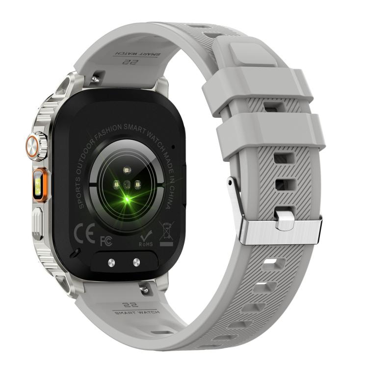 AK80 BT Call Smart Watch, Support Blood Oxygen / Blood Pressure / Heart Rate / Sports Health Monitoring Fitness Tracker(Grey Silicone) - free shipping - PMC TechLife - Order now!