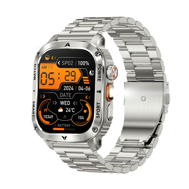 AK80 BT Call Smart Watch, Support Blood Oxygen / Blood Pressure / Heart Rate / Sports Health Monitoring Fitness Tracker(Silver 3-Bead Steel) - free shipping - PMC TechLife - Order now!
