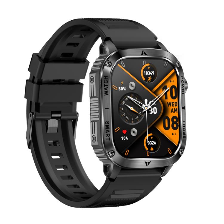 AK80 BT Call Smart Watch, Support Blood Oxygen / Blood Pressure / Heart Rate / Sports Health Monitoring Fitness Tracker(Black Silicone) - free shipping - PMC TechLife - Order now!