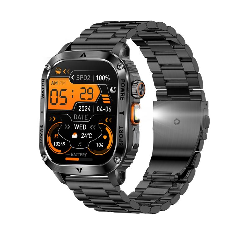 AK80 BT Call Smart Watch, Support Blood Oxygen / Blood Pressure / Heart Rate / Sports Health Monitoring Fitness Tracker(Black 3-Bead Steel) - free shipping - PMC TechLife - Order now!