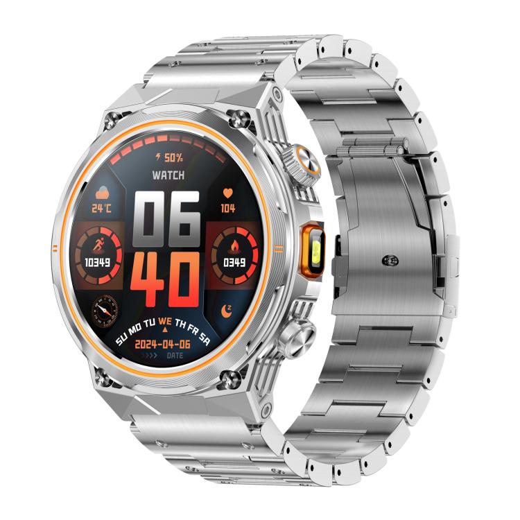AK81 BT Call Smart Watch, Support Blood Pressure / Heart Rate / Sports Health Monitoring Fitness Tracker(Silver Steel) - free shipping - PMC TechLife - Order now!
