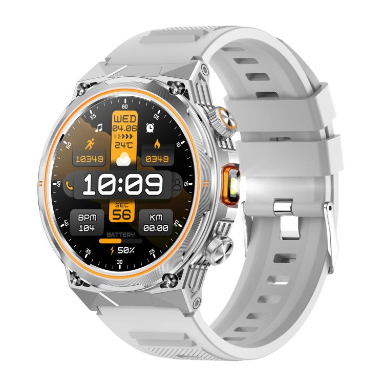 AK81 BT Call Smart Watch, Support Blood Pressure / Heart Rate / Sports Health Monitoring Fitness Tracker(Silver Silicone) - free shipping - PMC TechLife - Order now!