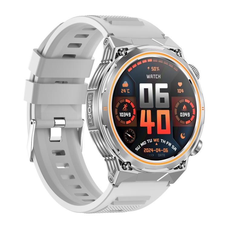 AK81 BT Call Smart Watch, Support Blood Pressure / Heart Rate / Sports Health Monitoring Fitness Tracker(Silver Silicone) - free shipping - PMC TechLife - Order now!